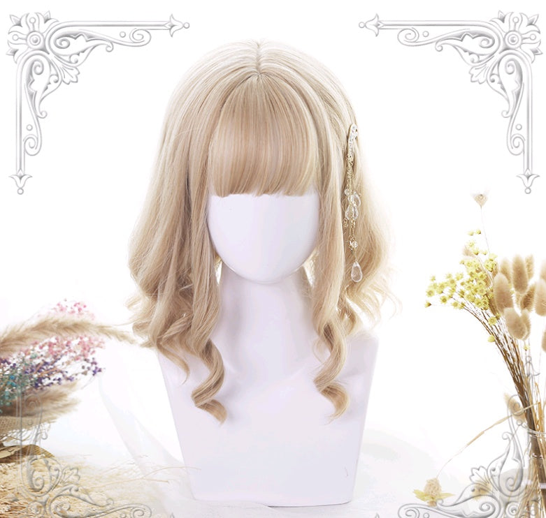 Peruca Loira de Cabelo Curto Lolita Ximbuca ⊹ ࣪ ˖